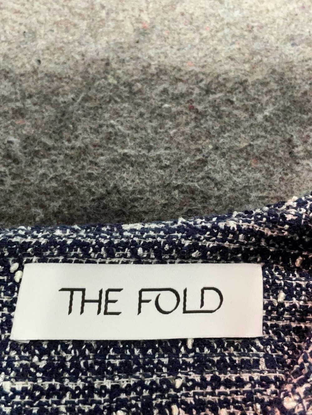 The Fold Of London Southerby Tweed A Line Dress, UK 12 (US 8), Navy Blue Multi - Picture 5 of 10